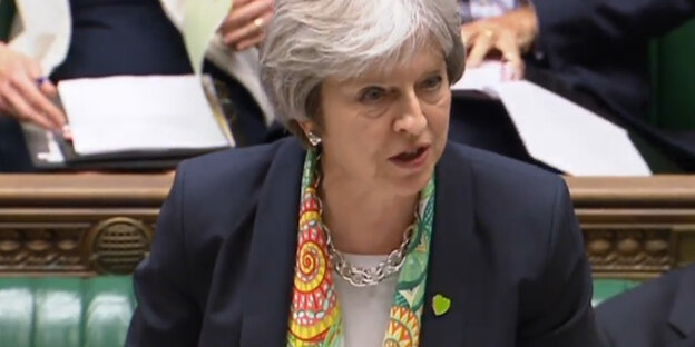 Die britische Premierministerin Theresa May im Porträt Die britische Premierministerin Theresa May im Porträt