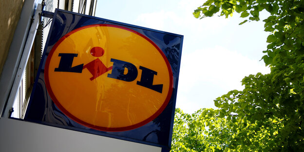 Lidl-Leuchtreklame