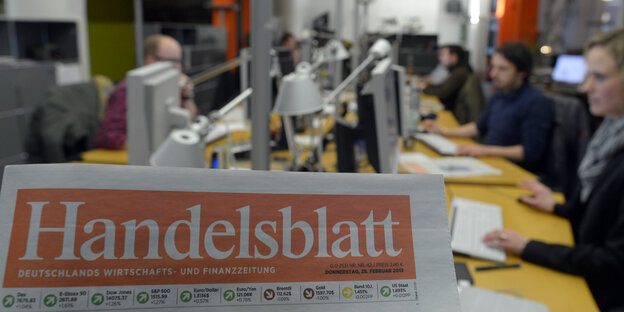 Blick in die Redaktion des Handelsnblatts Blick in die Redaktion des Handelsnblatts