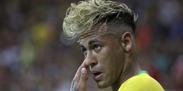 Neymar in Nahaufnahme Neymar in Nahaufnahme