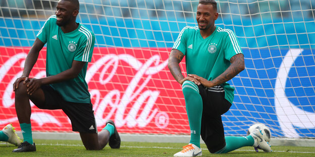 Antonio Rüdiger und Jerome Boateng