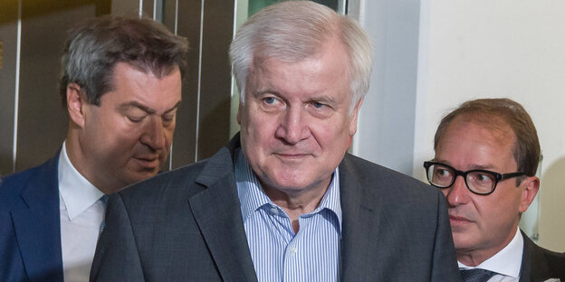 Markus Söder, Horst Seehofer und Alexander Dobrindt Markus Söder, Horst Seehofer und Alexander Dobrindt