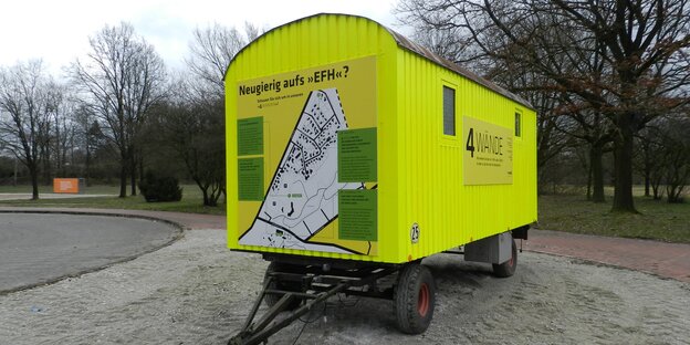 Ein gelber Bauwagen Ein gelber Bauwagen