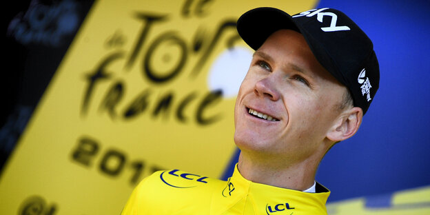 Archivbild: Der Brite Chris Froome vom Team Sky trägt das gelbe Trikot der Tour de France Archivbild: Der Brite Chris Froome vom Team Sky trägt das gelbe Trikot der Tour de France