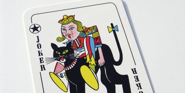 Eine Joker-Spielkarte Eine Joker-Spielkarte