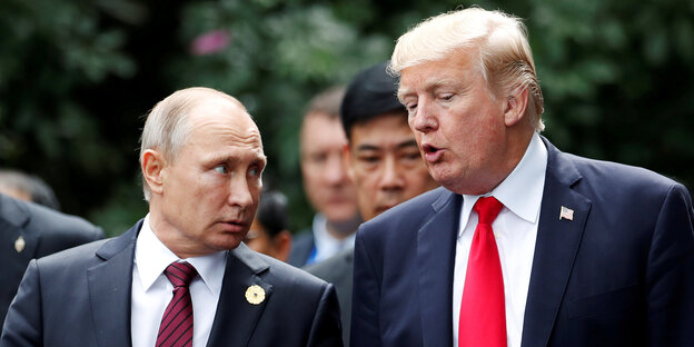 Putin und Trump reden miteinander Putin und Trump reden miteinander
