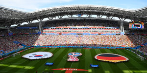 Innenaufnahme aus dem Stadion von Kasan Innenaufnahme aus dem Stadion von Kasan