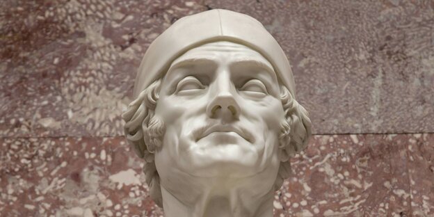 Eine Marmorbüste von Erasmus von Rotterdam Eine Marmorbüste von Erasmus von Rotterdam