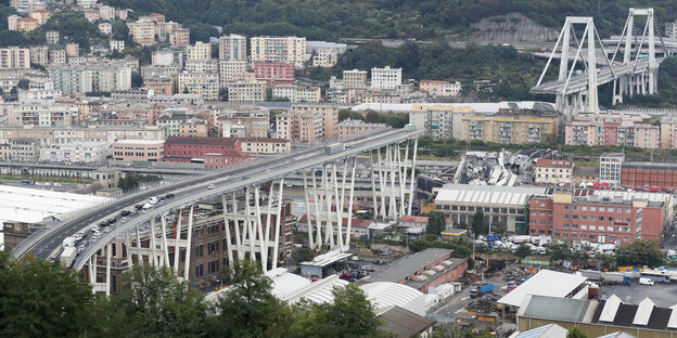 Eingestürzte Brücke in Genua Eingestürzte Brücke in Genua