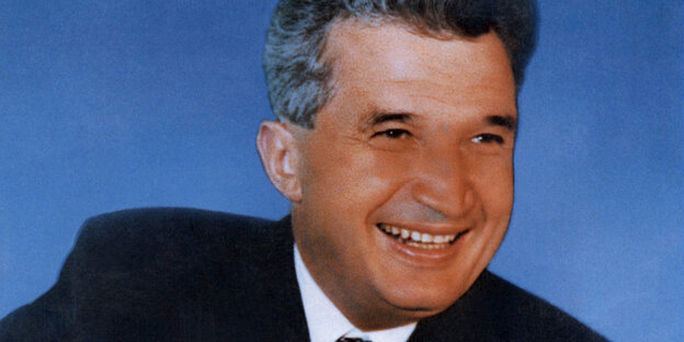 Porträt des rumänischen Parteiführers Nicolae Ceauşescu Porträt des rumänischen Parteiführers Nicolae Ceauşescu