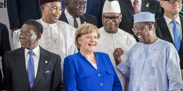 Merkel mit afrikanischen Staatschefs Merkel mit afrikanischen Staatschefs