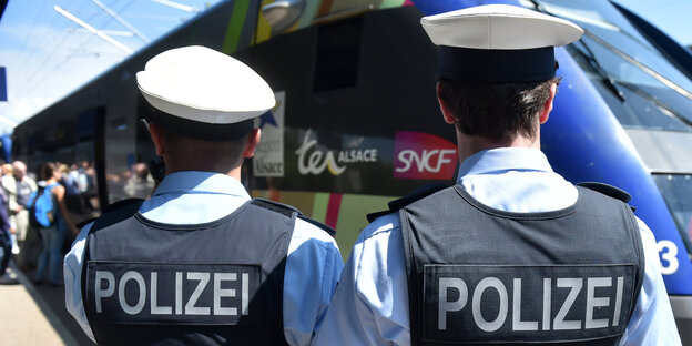 Bundespolizisten auf Bahnhof Bundespolizisten auf Bahnhof