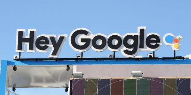 Werbeschild von Google Werbeschild von Google