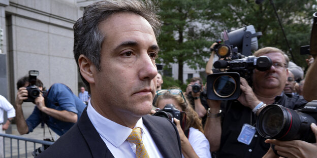 Donald Trumps Ex-Anwalt Michael Cohen vor dem Bundesgericht in New York Donald Trumps Ex-Anwalt Michael Cohen vor dem Bundesgericht in New York