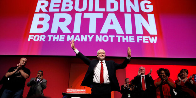 Corbyn auf dem Labour Parteitag Corbyn auf dem Labour Parteitag
