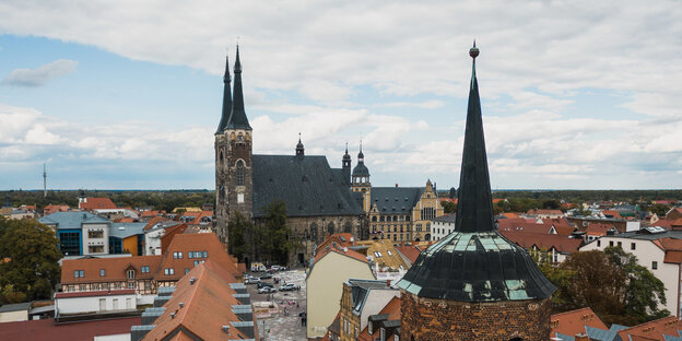 Luftaufnahme der Stadt Köthen Luftaufnahme der Stadt Köthen