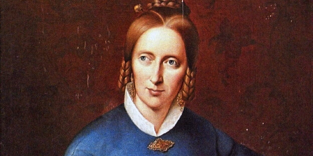 Annette von Droste-Hülshoff auf einem Gemälde Annette von Droste-Hülshoff auf einem Gemälde