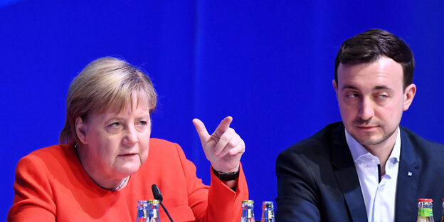 Angela Merkel und Paul Ziemiak Angela Merkel und Paul Ziemiak