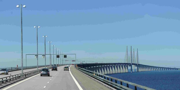Die Öresundbrücke zwischen Kopenhagen und Malmö. Die Öresundbrücke zwischen Kopenhagen und Malmö.