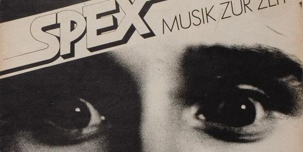 Große Augen auf dem Cover der ersten Ausgabe von Spex Große Augen auf dem Cover der ersten Ausgabe von Spex