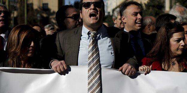 Demonstranten in Athen Demonstranten in Athen