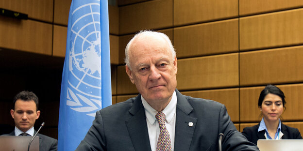 Der UN-Sondergesandte Staffan de Mistura im Januar Der UN-Sondergesandte Staffan de Mistura im Januar