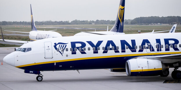 Ein Ryanair-Flugzeug Ein Ryanair-Flugzeug