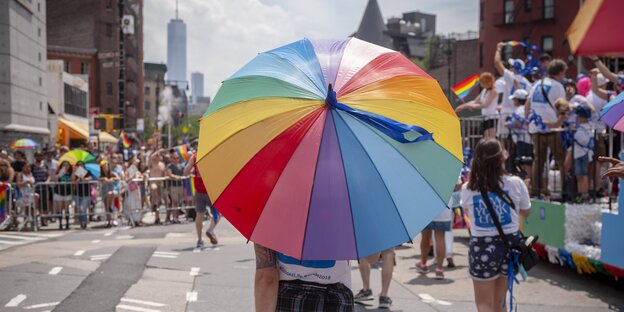 Demo für Rechte von Transgender-Menschen 2017 in New York Demo für Rechte von Transgender-Menschen 2017 in New York