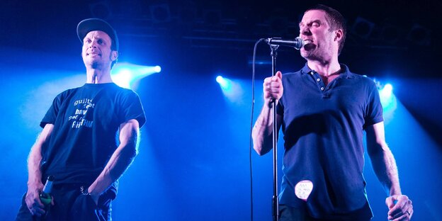 Die Band Sleaford Mods auf der Bühne Die Band Sleaford Mods auf der Bühne