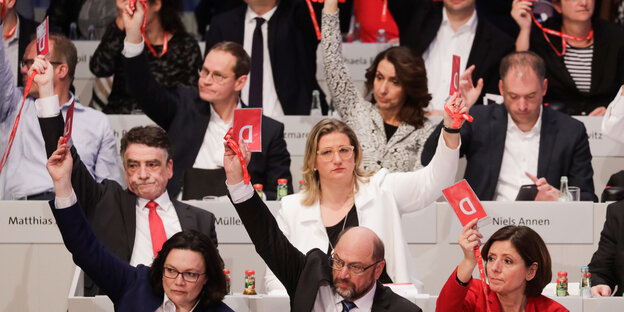 SPDler mit Stimmkarte SPDler mit Stimmkarte