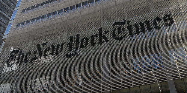Das New-York-Times-Gebäude von außen Das New-York-Times-Gebäude von außen