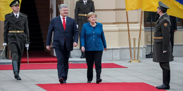 Petro Poroschenko und Angela Merkel Petro Poroschenko und Angela Merkel