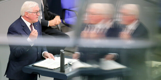 Steinmeier redet im Bundestag Steinmeier redet im Bundestag