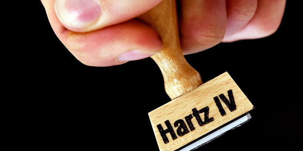 Stempel mit Aufschrift Hartz IV Stempel mit Aufschrift Hartz IV