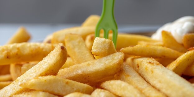 Pommes mit Majo und Pommes-Gabel Pommes mit Majo und Pommes-Gabel