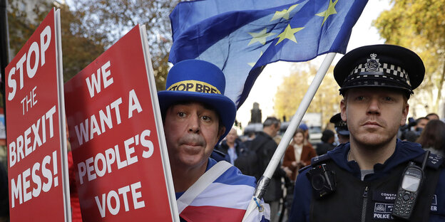 Brexit-Gegner in London Brexit-Gegner in London