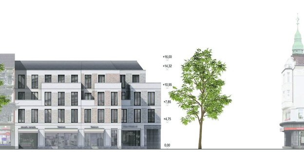 Architekturzeichnung des Siegerentwurfs Architekturzeichnung des Siegerentwurfs
