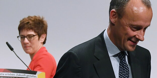 Friedrich Merz und Annegret Kramp-Karrenbauer von der CDU Friedrich Merz und Annegret Kramp-Karrenbauer von der CDU