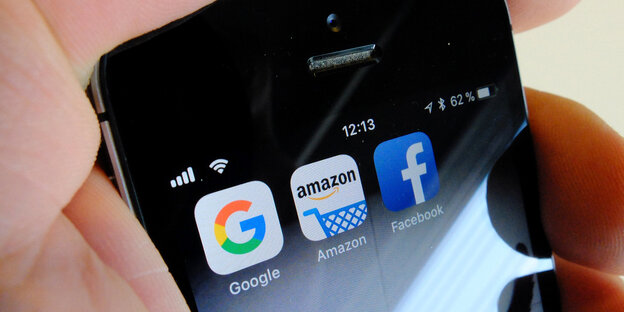 Logis auf Handy von Google, Amazon, Facebook Logis auf Handy von Google, Amazon, Facebook