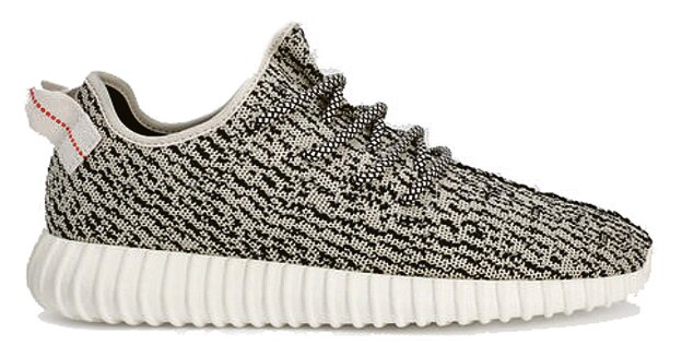 Der Yeezy, er sieht aus als hätte man über ein Schlauchboot ein Zebrafell gespannt, Hartgummisohle Der Yeezy, er sieht aus als hätte man über ein Schlauchboot ein Zebrafell gespannt, Hartgummisohle