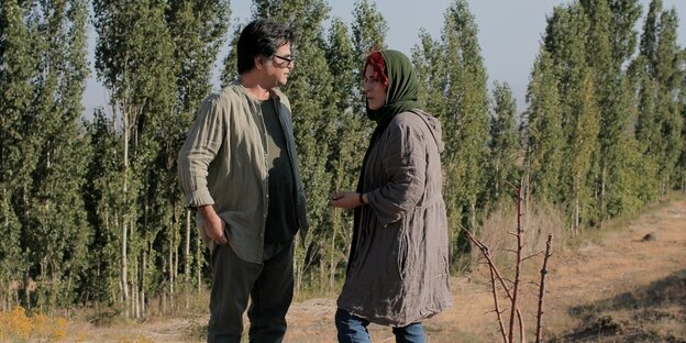 Jafar Panahi mit Schauspielerin Behnaz Jafari Jafar Panahi mit Schauspielerin Behnaz Jafari