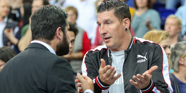 Ex-Handballer Stefan Kretzschmar im Gespräch mit Karsten Günther Ex-Handballer Stefan Kretzschmar im Gespräch mit Karsten Günther