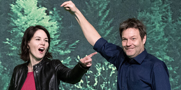 Annalena Baerbock und Robert Habeck von den Grünen Annalena Baerbock und Robert Habeck von den Grünen
