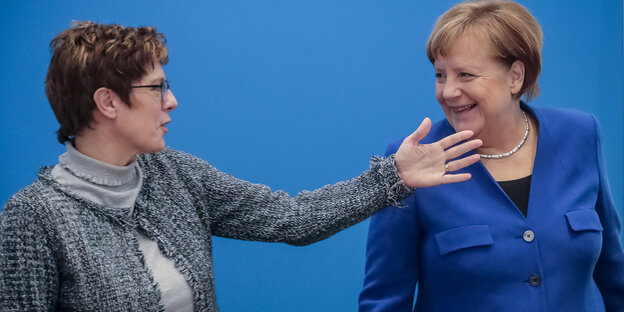 Annegret Kramp-Karrenbauer und Angela Merkel Annegret Kramp-Karrenbauer und Angela Merkel