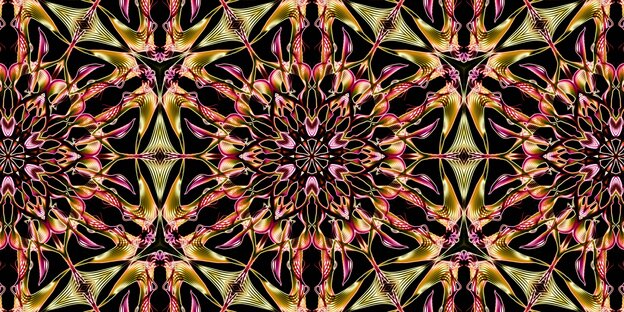 Ein buntes psychedelisches Muster ist zu sehen Ein buntes psychedelisches Muster ist zu sehen