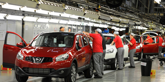 Nissan-Werk in der Brexit-Hochburg Sunderland Nissan-Werk in der Brexit-Hochburg Sunderland