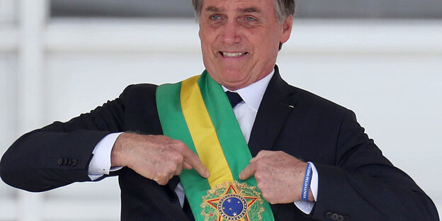 Brasiliens Präsident Jair Bolsonaro Brasiliens Präsident Jair Bolsonaro