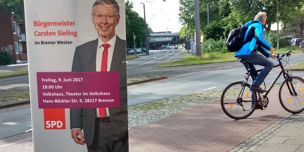 Ein Wahlplakat von Carsten Sieling Ein Wahlplakat von Carsten Sieling