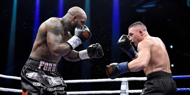 zwei Boxer im Ring zwei Boxer im Ring