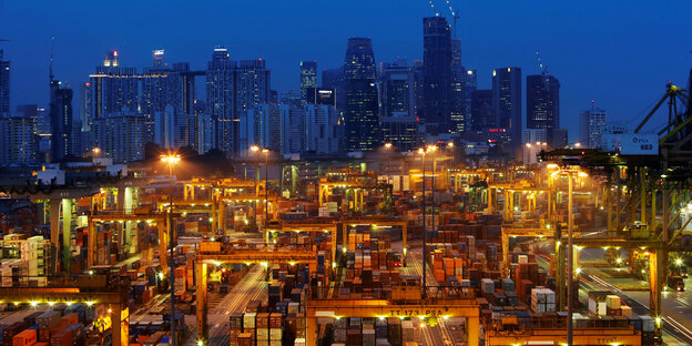 Die Skyline von Singapur